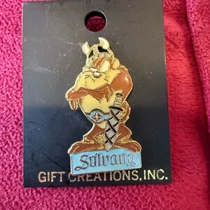 Vintage Solvang Taz Pin - Brown and Gold